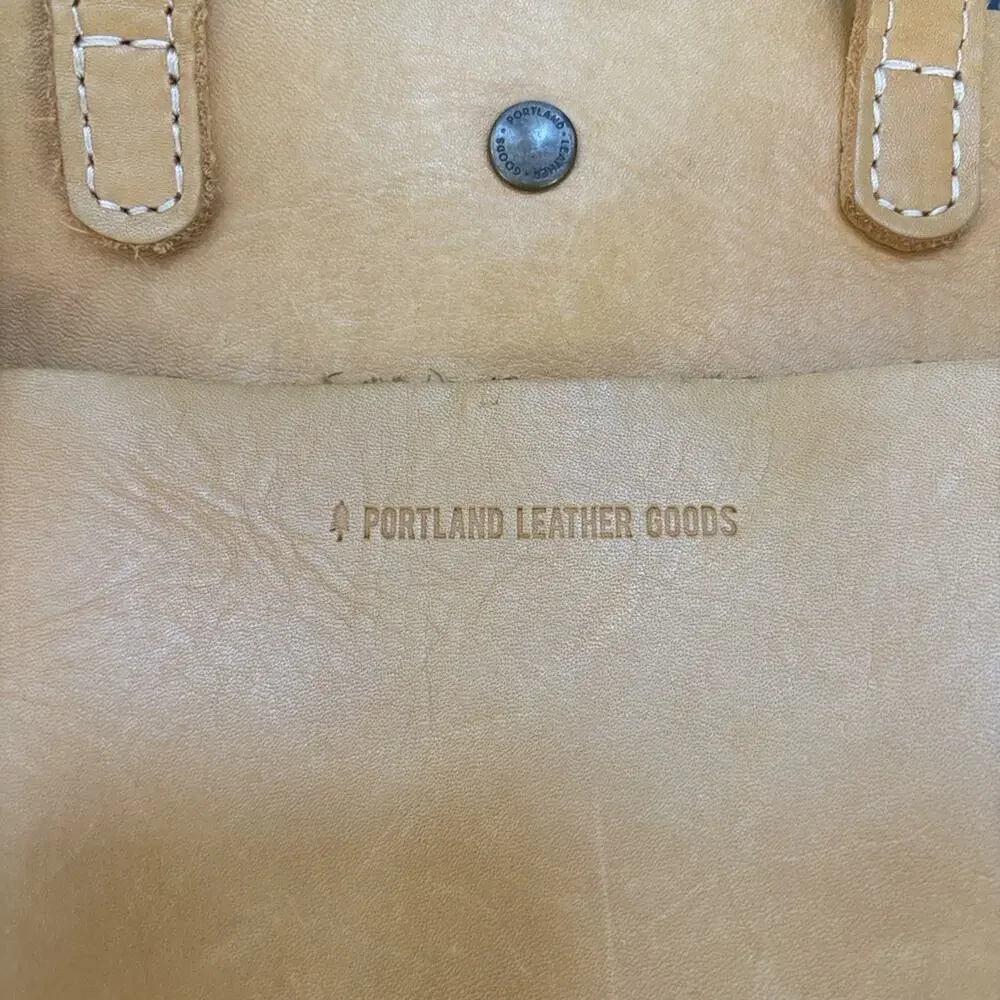 Portland Leather Mini Crossbody Tote in “Sunshine” Yellow Leather w/coin pouch - Picture 2 of 12